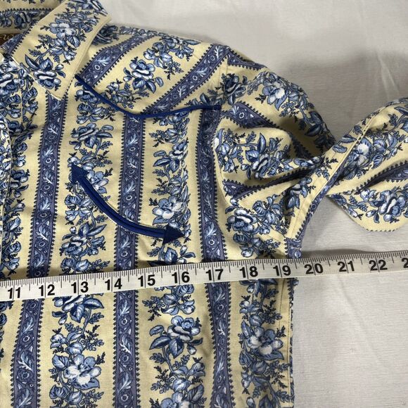 Walls Cowgirl Ranch Wear Women’s Western Snap Shirt Medium Floral Stripe  (flaw) - Picture 13 of 14